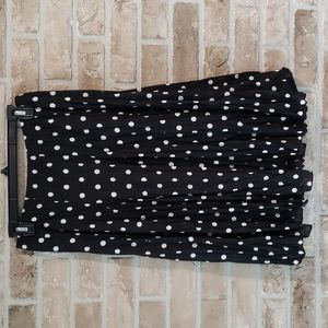 Black and white polka dot skirt